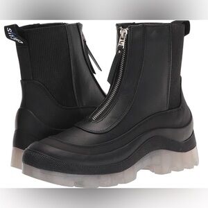 CIRCUS NY Sam Edelman Bethanie Zip Front Platform Combat Boot Black Size 7 New
